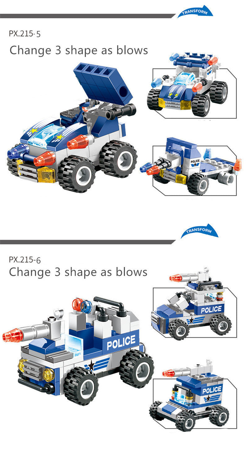 762Pcs Robot Car City Police Building Blocks Set - Cindi Book