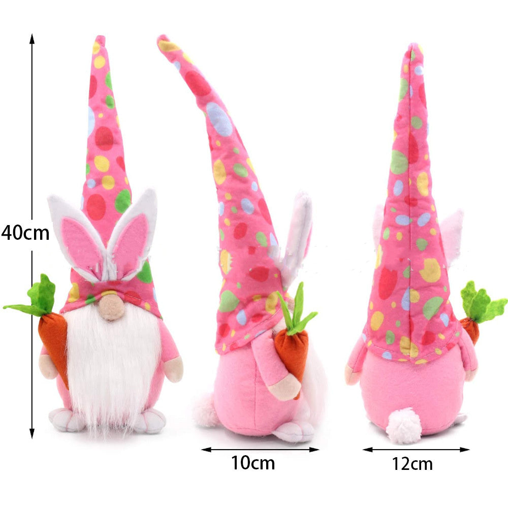Easter Faceless Dwarf Holding Carrot Doll - Cindi Book