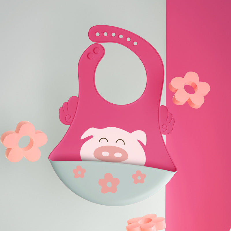 Baby Eating Silicone Bib Baby Stereo Waterproof - Cindi Book