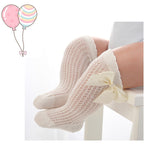 Baby Infants Kids Toddlers Girls Boys Knee High Socks Tights Leg Warmer Ribbon Bow Solid Cotton Stretch Cute Lovely - Cindi Book