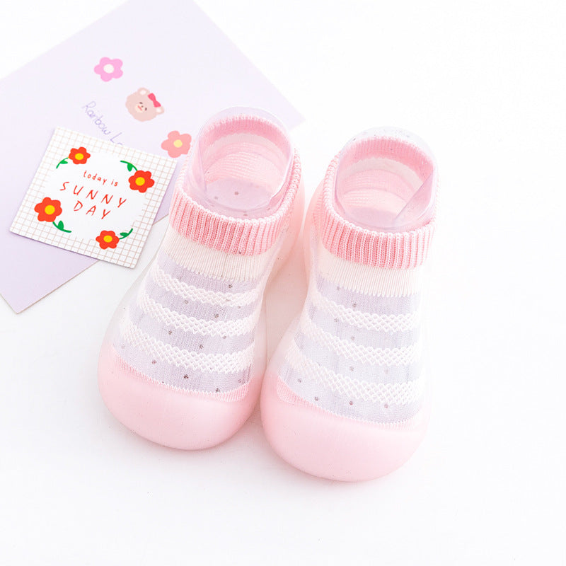 Baby Ice Silk Non-slip Socks Shoes Soft Bottom Breathable - Cindi Book