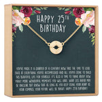 25th Birthday Necklace, Multiple Styles