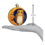 Old World Christmas Owl In Moon Ornament - hand-blown glass Christmas tree ornament (view 6)