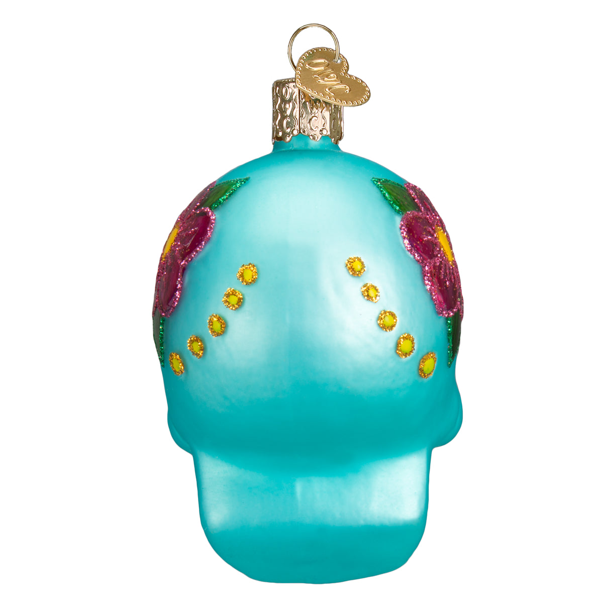 Old World Christmas Day Of The Dead Ornament - hand-blown glass Christmas tree ornament (view 4)
