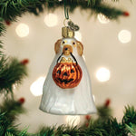 Old World Christmas Trick-or-treat Pooch Ornament - hand-blown glass Christmas tree ornament