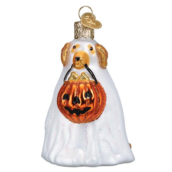 Old World Christmas Trick-or-treat Pooch Ornament - hand-blown glass Christmas tree ornament (view 4)