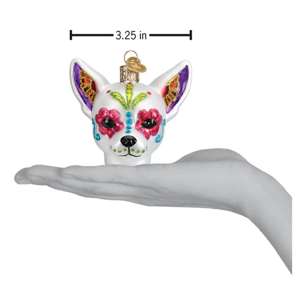 Old World Christmas Dia De Los Muertos Dog Ornament - hand-blown glass Christmas tree ornament (view 6)