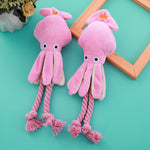 Vocal Cotton String Octopus Bite-resistant Teeth Cleaning Interactive Pet Toy - Cindi Book