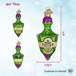 Old World Christmas Potion Bottle Ornament - hand-blown glass Christmas tree ornament (view 6)