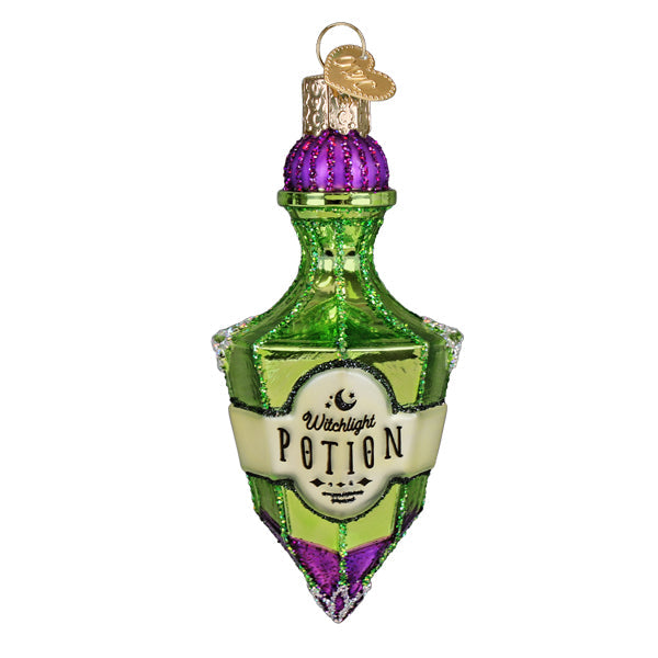 Old World Christmas Potion Bottle Ornament - hand-blown glass Christmas tree ornament (view 2)