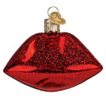 Old World Christmas Vampire Lips Ornament - hand-blown glass Christmas tree ornament (view 3)