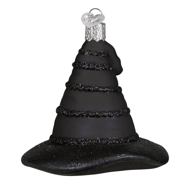 Old World Christmas The Green Witch's Hat Ornament - hand-blown glass Christmas tree ornament (view 3)