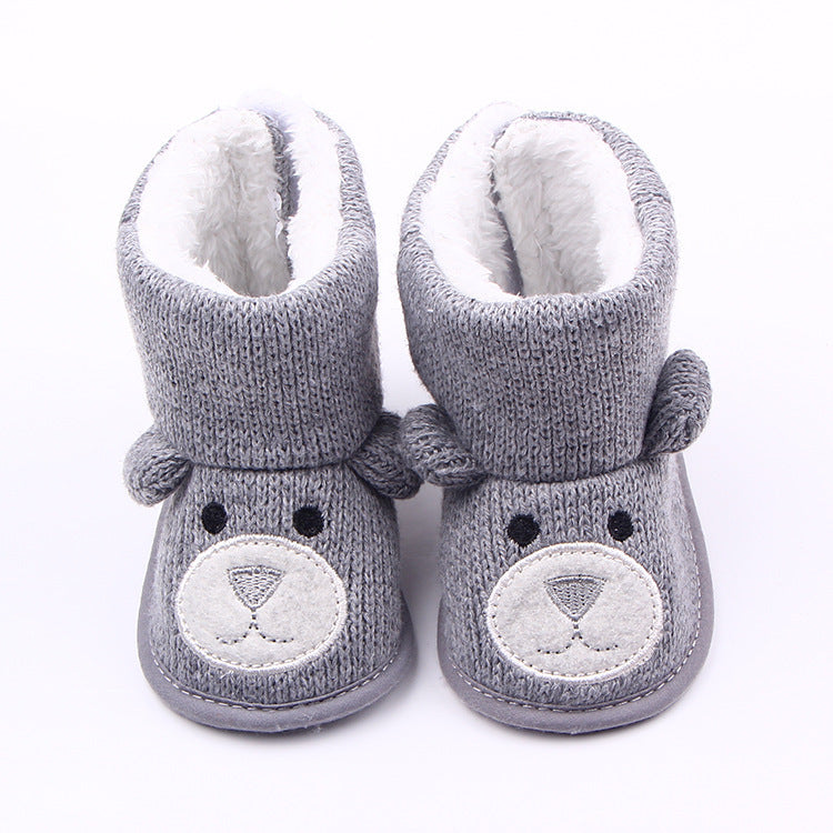 Wholesale autumn winter new bear knitting plus baby shoes, toddler shoes, baby shoes, boots 1734 - Cindi Book