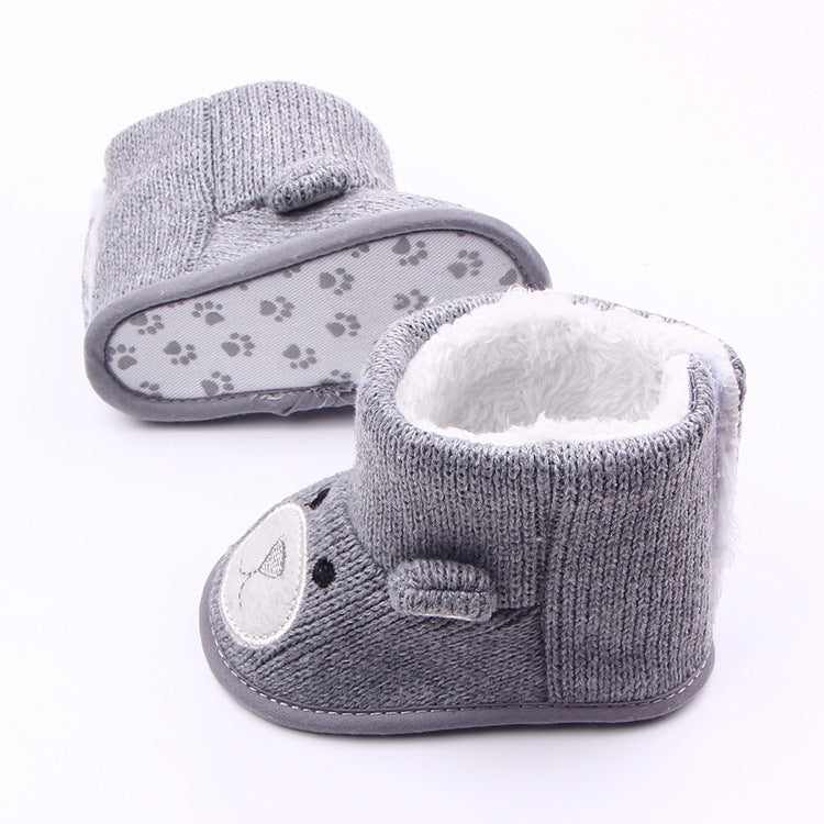 Wholesale autumn winter new bear knitting plus baby shoes, toddler shoes, baby shoes, boots 1734 - Cindi Book