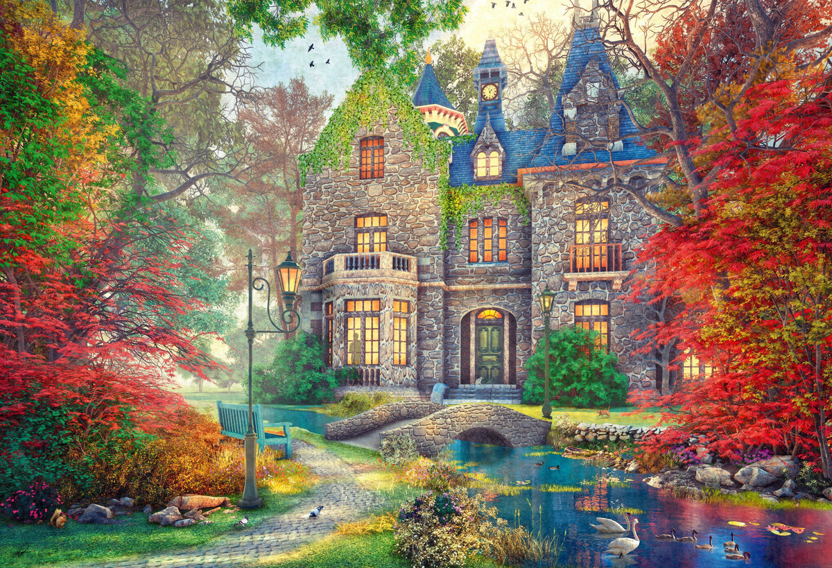 Trefl Red Autumn Mansion 1500 Piece Puzzle
