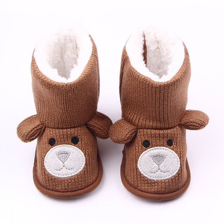 Wholesale autumn winter new bear knitting plus baby shoes, toddler shoes, baby shoes, boots 1734 - Cindi Book