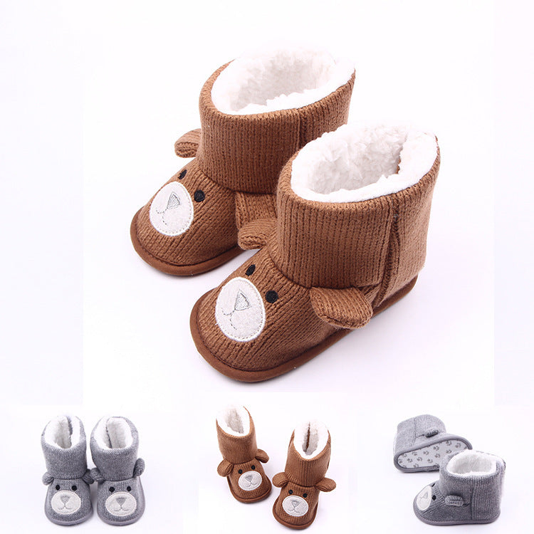 Wholesale autumn winter new bear knitting plus baby shoes, toddler shoes, baby shoes, boots 1734 - Cindi Book