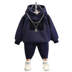 Winter Clothes Fleece Sweater Sportswear Thickening Two-piece Set - Cindi Book