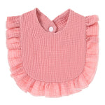 Ruffled Cotton Gauze Lace Bib Saliva Pocket - Cindi Book