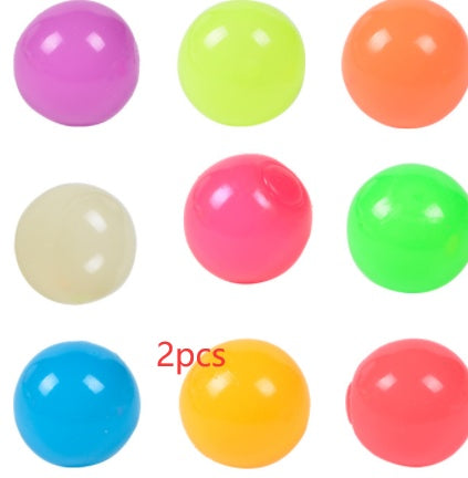 Luminous Sticky Ball Toys Sticky Wall Home Party Games Glow In The Dark Novelty Toys Decompression Squeeze Toy - Cindi Book