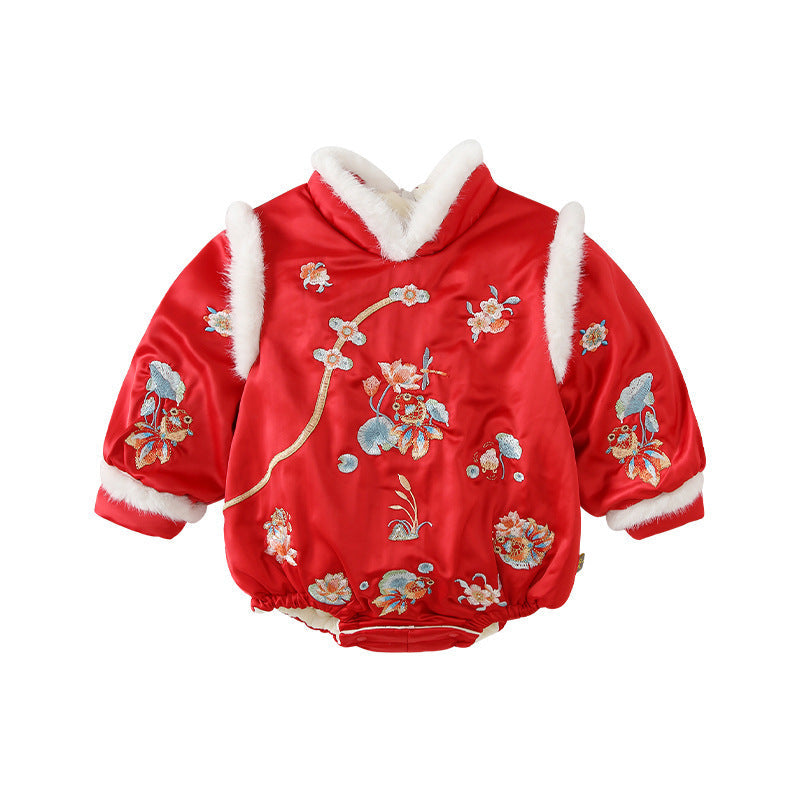 Onesie Winter Baby Triangle Rompers Baby Girl Jumpsuit - Cindi Book