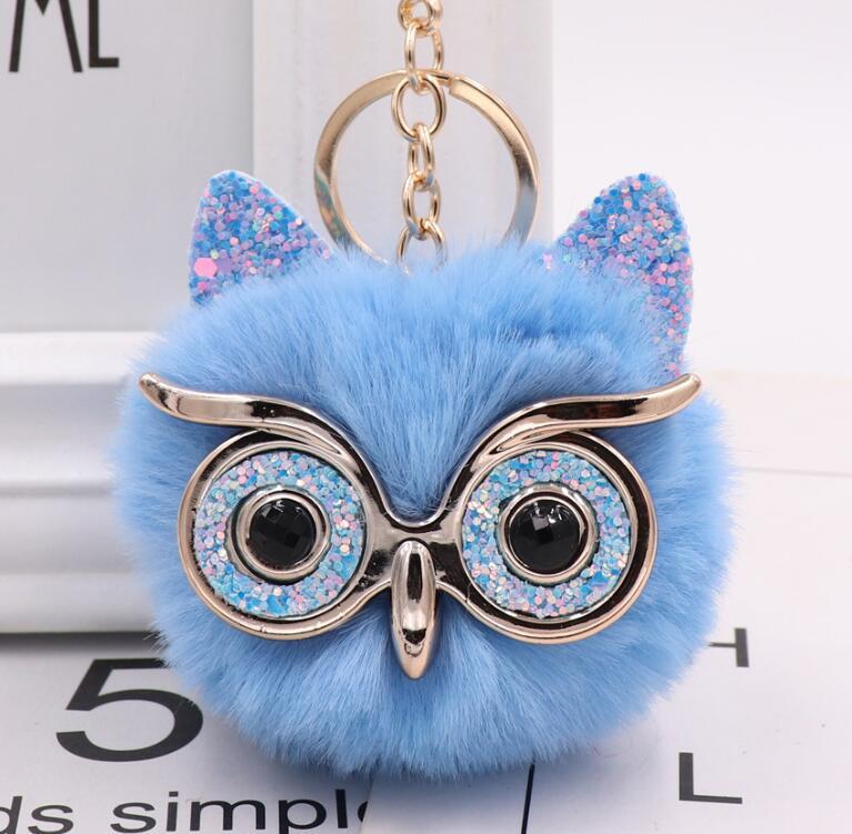 Lovely Owl Plush Doll Kids Favors Fur Ball Key Chain - Cindi Book