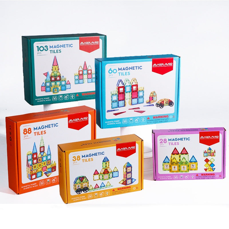 65cm Colorful Window Childrens Magnetic Building Toy Educational Magnetic Blocks