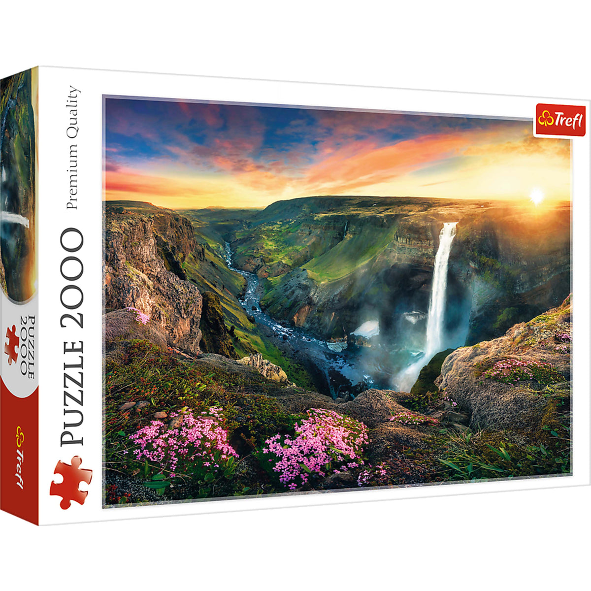 Trefl Red Háifoss Waterfall, Iceland 2000 Piece Puzzle