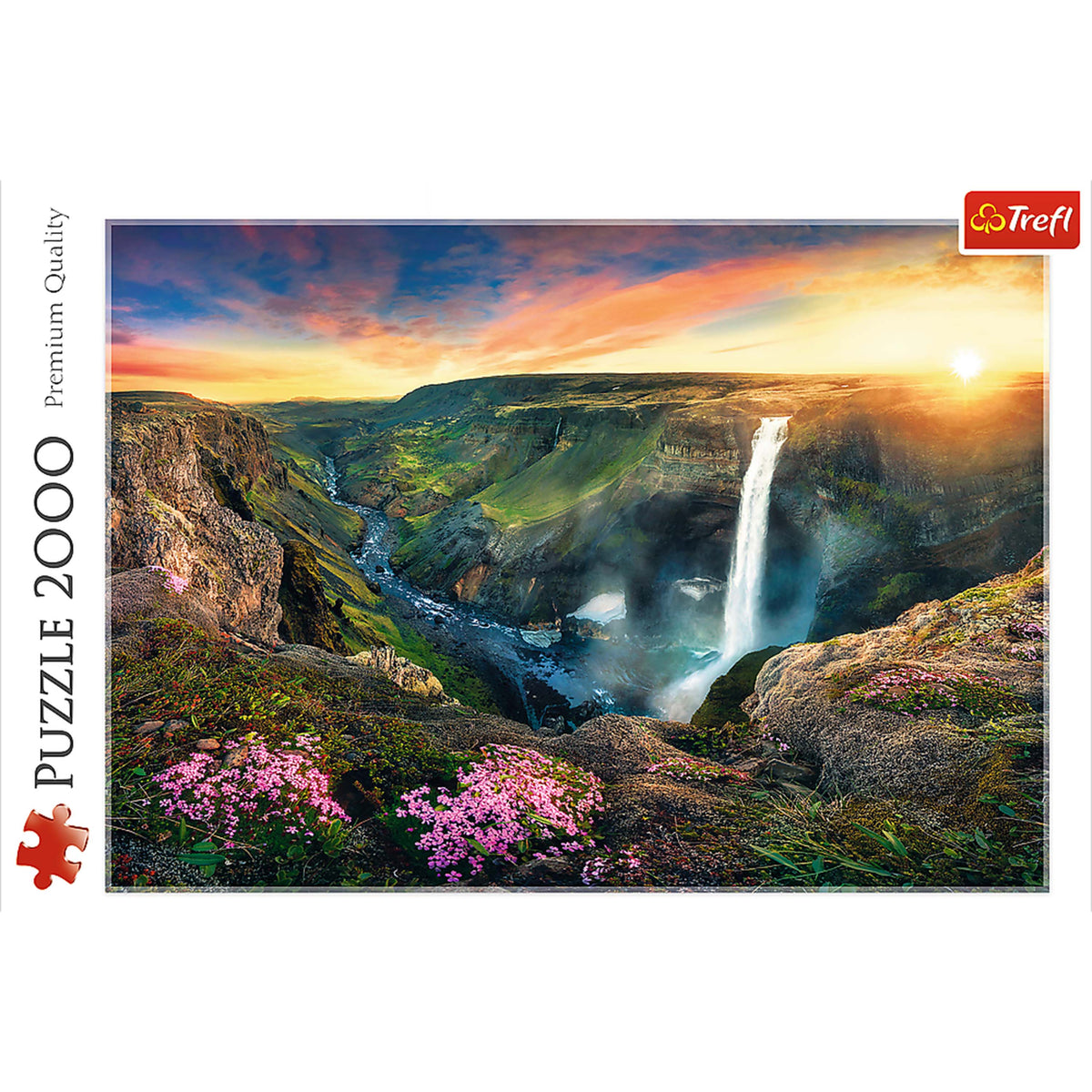 Trefl Red Háifoss Waterfall, Iceland 2000 Piece Puzzle