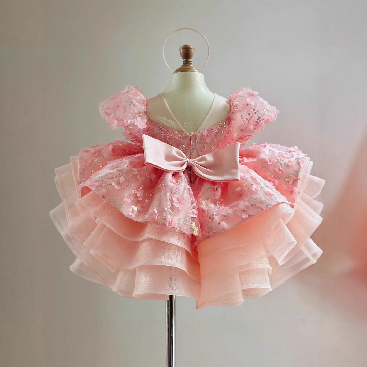Short-sleeve Princess Dress For A Baby Girls First Birthday - Cindi Book
