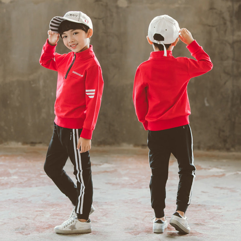 Boys'New Spring Garment in Two Kids' Leisure Sports Kids'Spring School Garments - Cindi Book