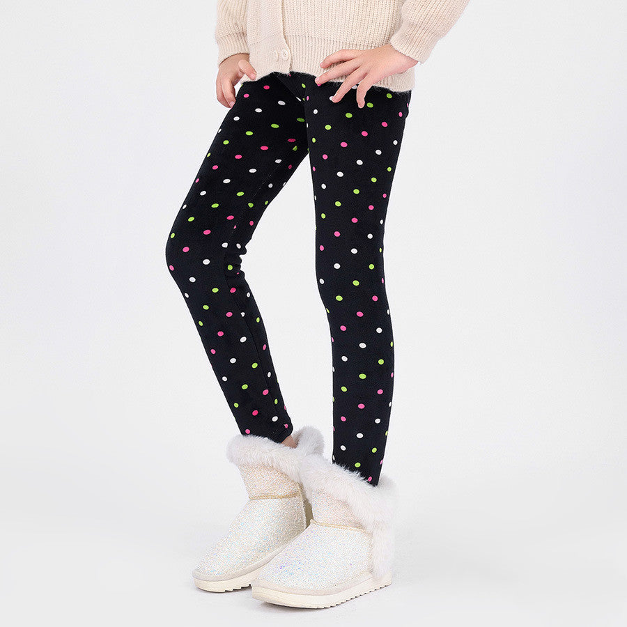 Girls' Autumn And Winter Thermal Base Medium And Large Printed Velvet - Cindi Book
