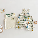 Cartoon Vest Baby Full Printing Suspender Pants Fashion - Cindi Book