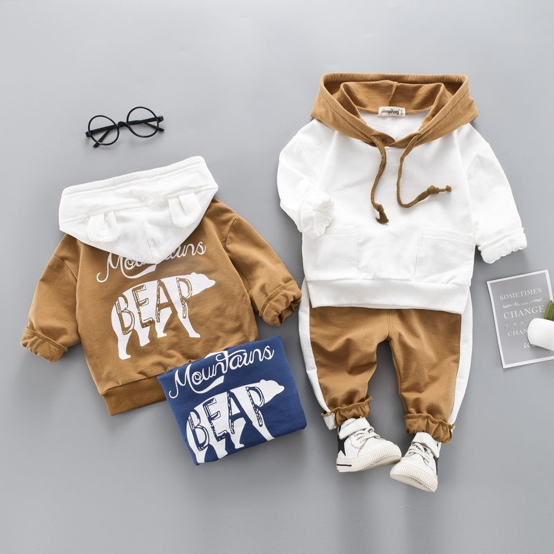Western style 1 year old baby sweater two-piece - Cindi Book