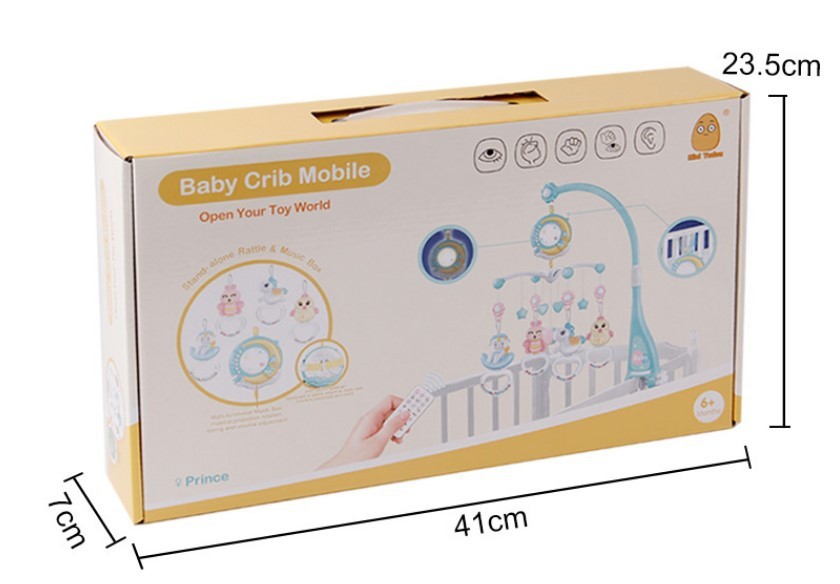 Baby Rattles Crib Mobiles Toy Holder Rotating Mobile Bed Bell Musical Box Projection Newborn Infant Baby Boy Toys - Cindi Book