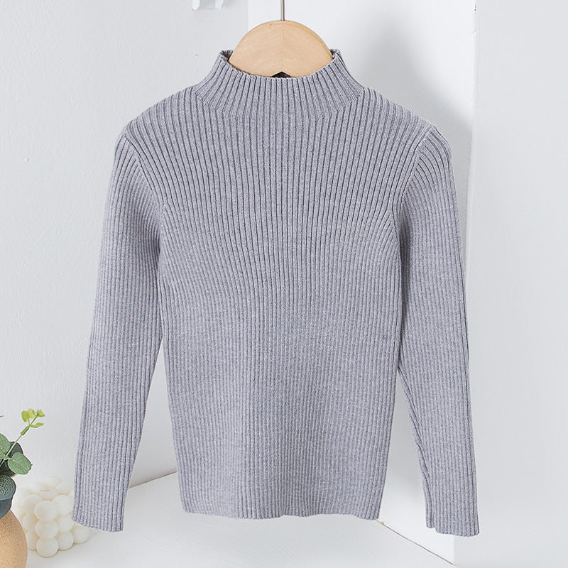 Children's Mock Neck Sweater Knitwear Top - Cindi Book