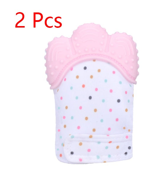 Baby teether baby anti-bite silicone molar gloves children's sound toys - Cindi Book