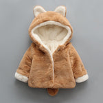 Winter popular girl's plush plush coat baby - Cindi Book