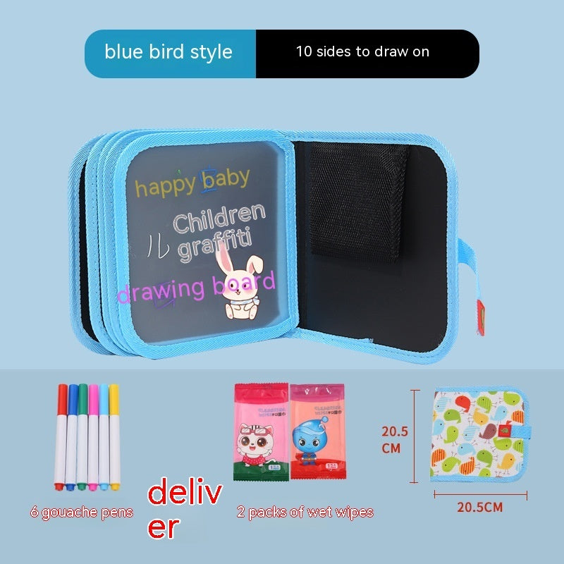 10-sided Children's Early Education Picture Book Double-sided Graffiti Drawing Board - Cindi Book