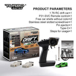 Turbo Racing 1vs76 C64 Drift RC Car With Gyro Radio Full Proportional Remote Control Toys RTR Kit For Kids And Adults - Cindi Book