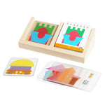 Building Block House Geometric Shape Spatial Reasoning Puzzle Tabletop Game Toy - Cindi Book