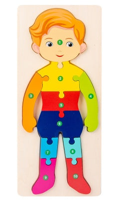 Children's Cartoon Number Animal Puzzle - Cindi Book