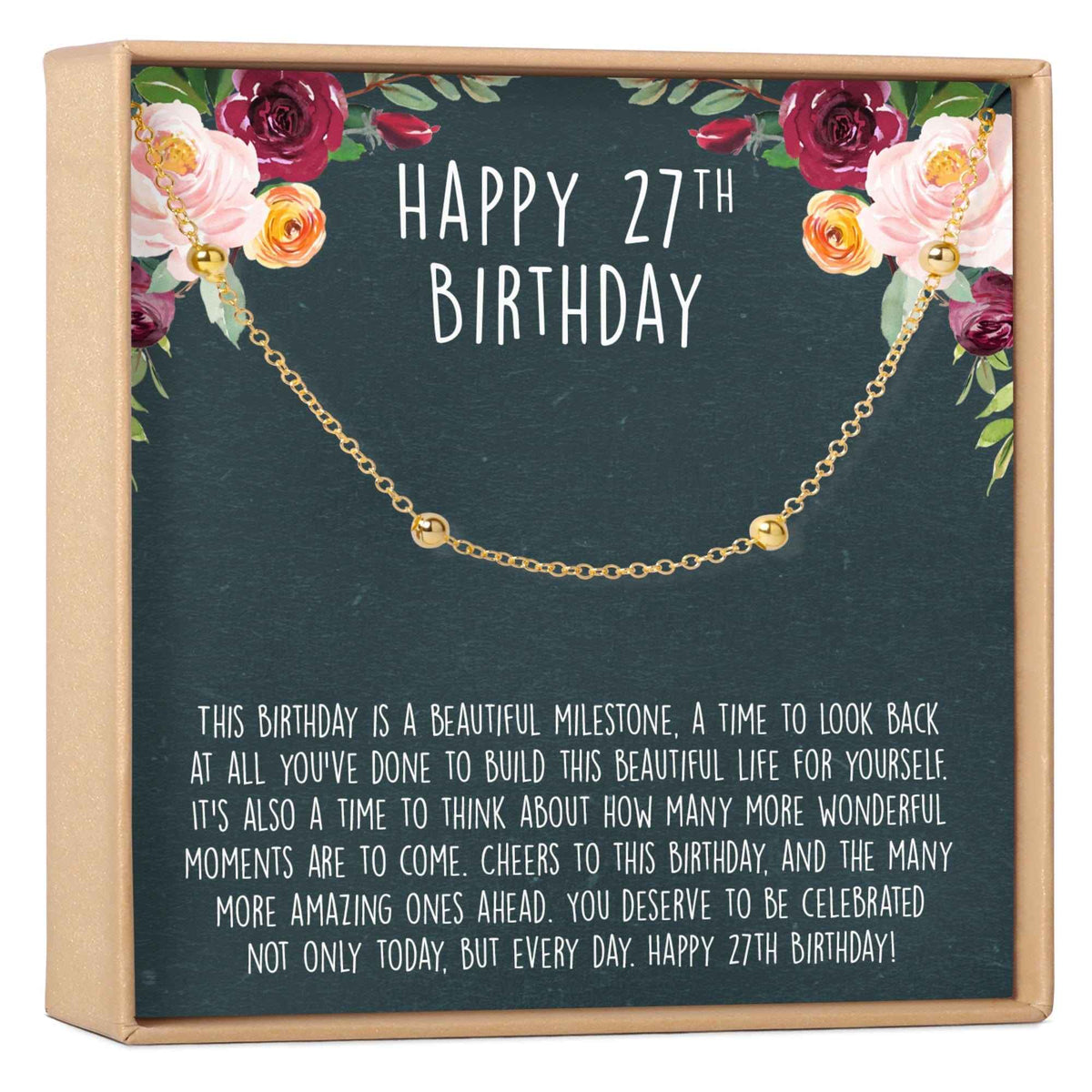 27th Birthday Dot Bracelet