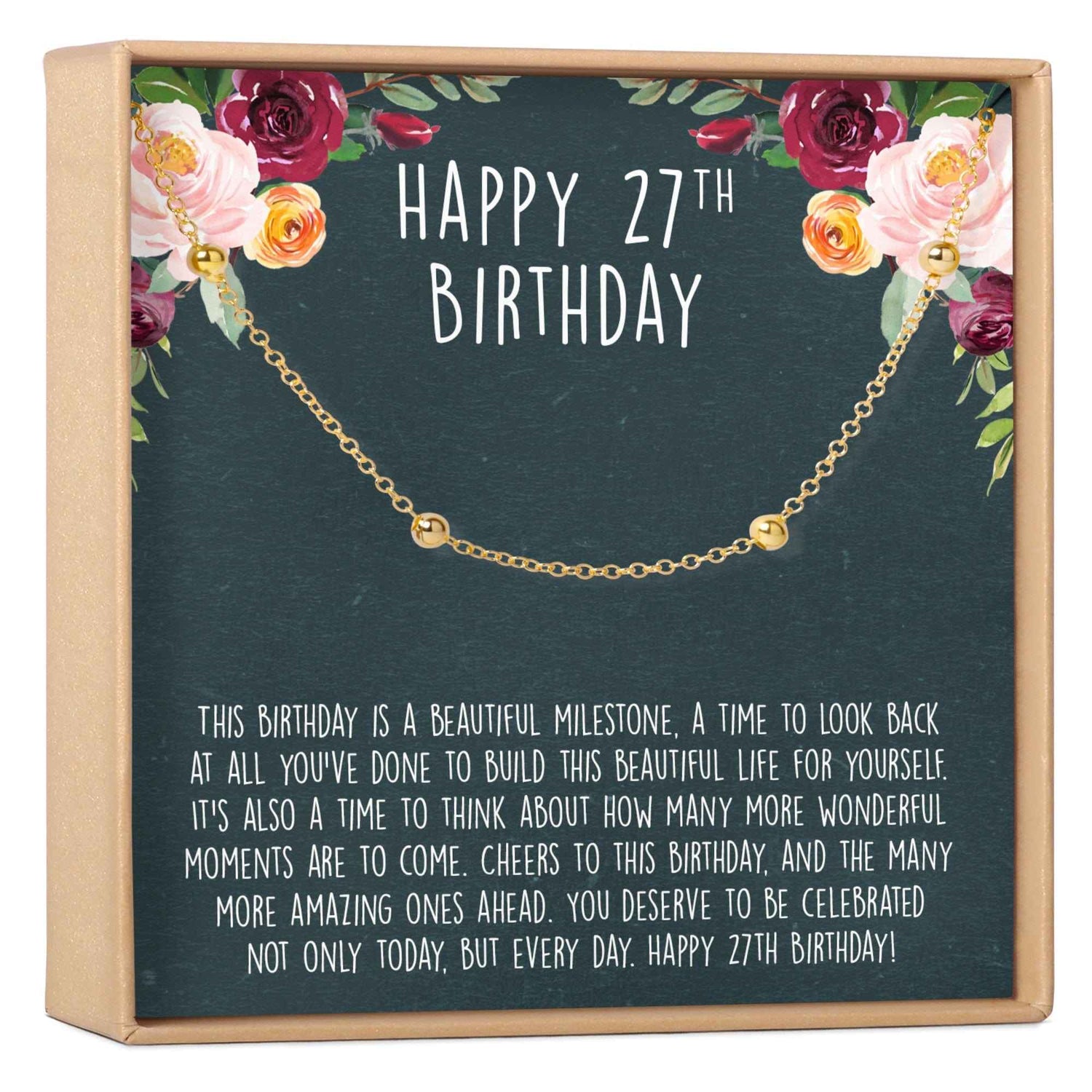 27th Birthday Dot Bracelet