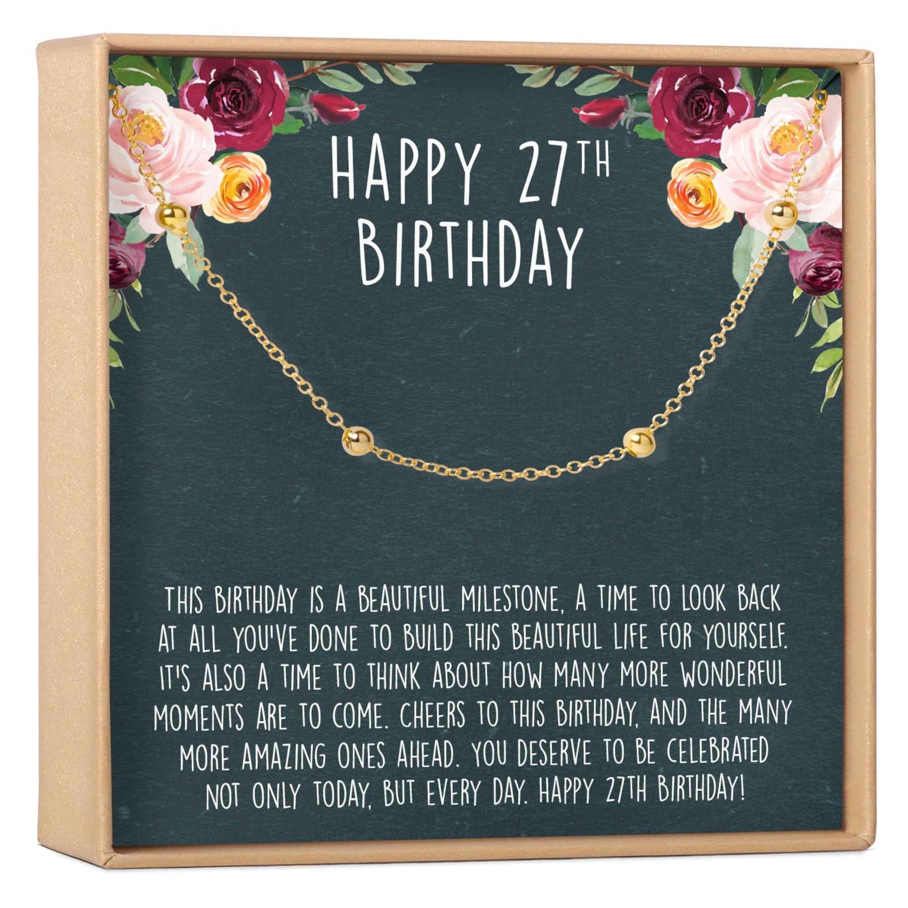 27th Birthday Dot Bracelet