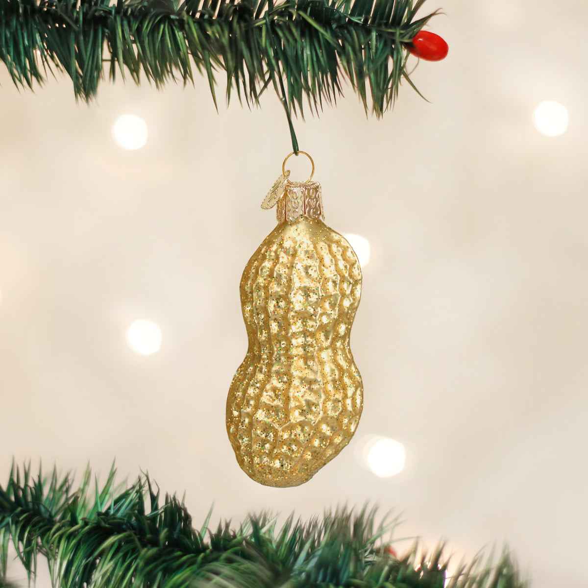 Old World Christmas Peanut Ornament - hand-blown glass Christmas tree ornament