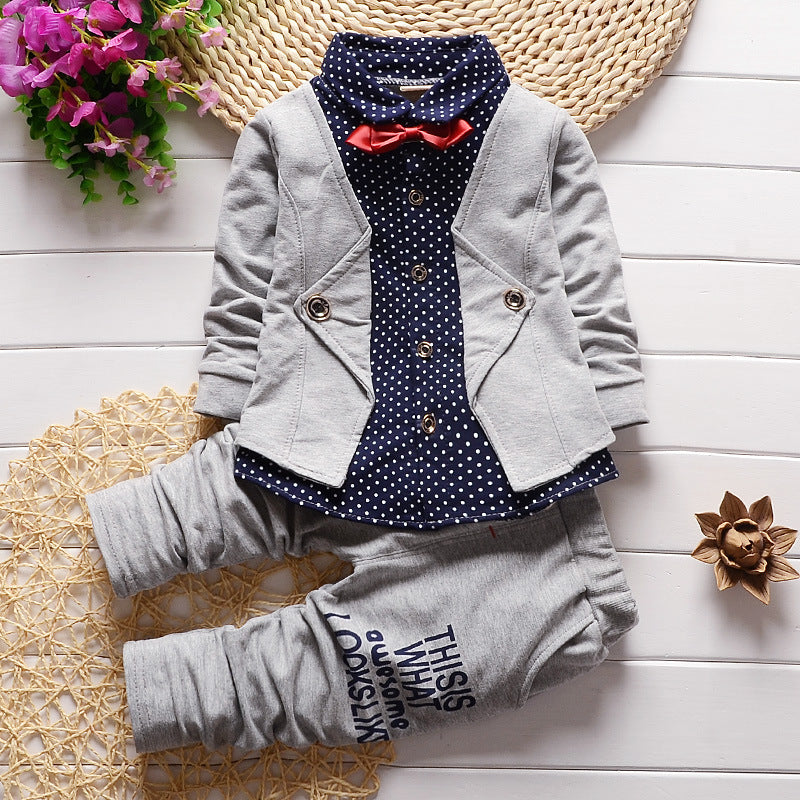 Children's Children's Suit Bow tie Sweater Small Trousers - Cindi Book