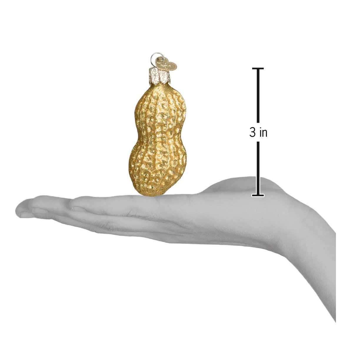 Old World Christmas Peanut Ornament - hand-blown glass Christmas tree ornament (view 3)