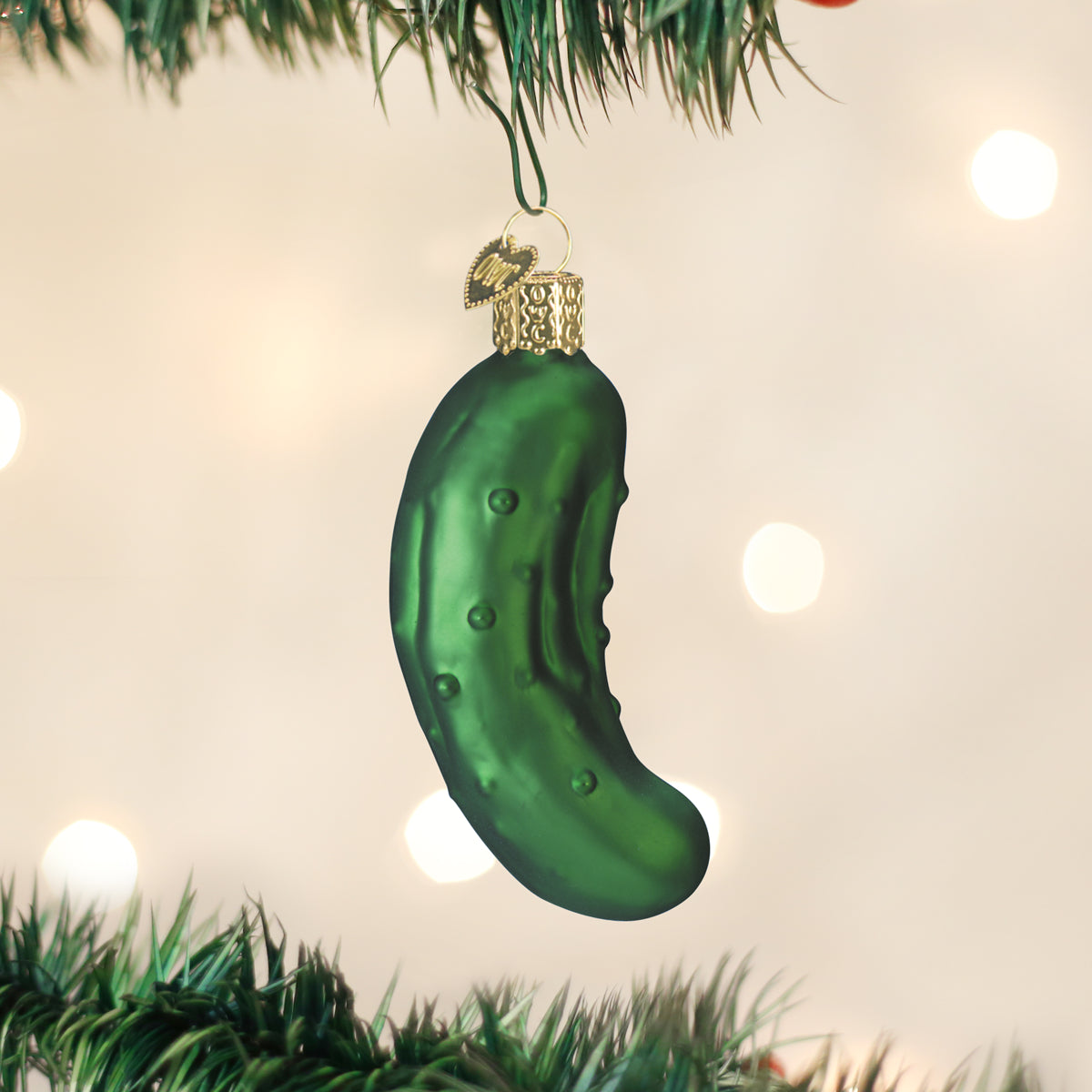Old World Christmas Pickle Ornament - hand-blown glass Christmas tree ornament