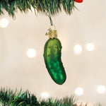 Old World Christmas Sweet Pickle Ornament - hand-blown glass Christmas tree ornament